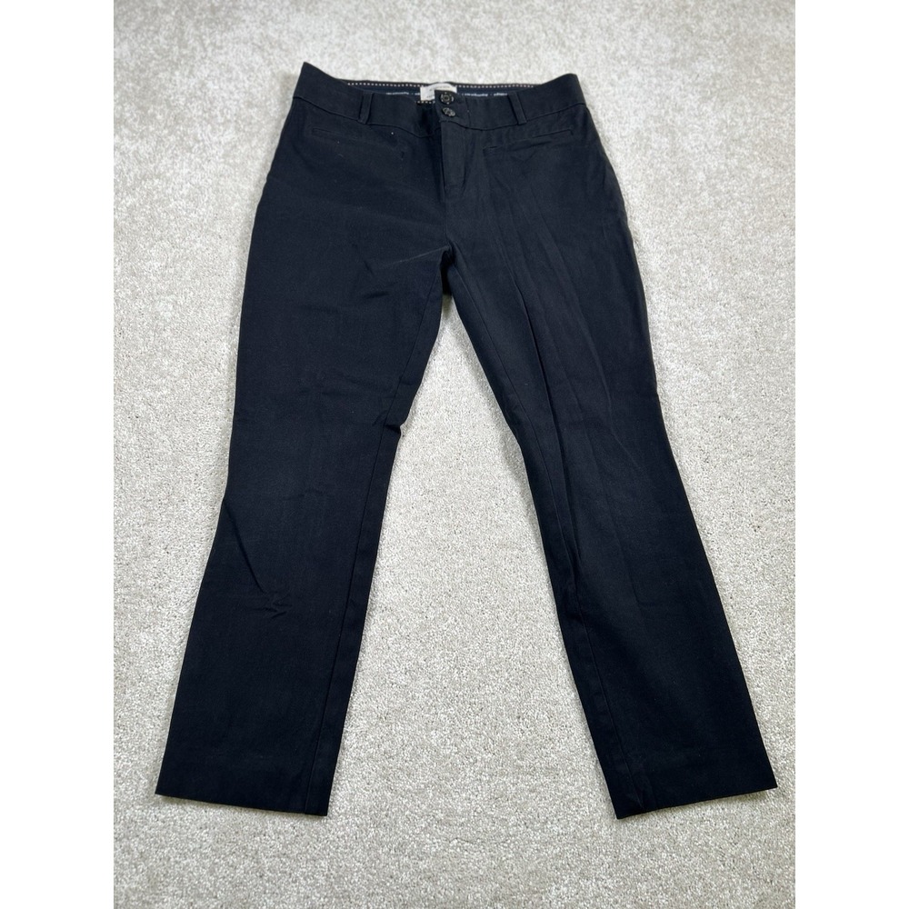 Anthropologie The Essential Slim Womens Size 6 Black Dress Pants Corporate Goth